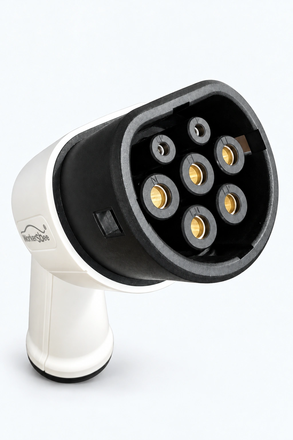 Close-up of the connector contact arrangement
